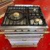 28'' Lacanche Dual Fuel Range European Style White With Brass Trim & Natural Gas (Used) - Image 4