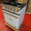 28'' Lacanche Dual Fuel Range European Style White With Brass Trim & Natural Gas (Used) - Image 3