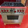 36'' Wolf Dual Fuel LP Range DF366 (Used Liquid Propane)