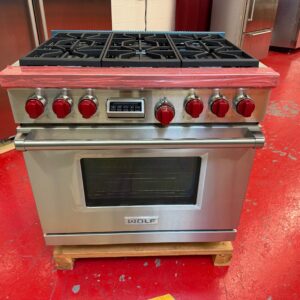 36'' Wolf Dual Fuel Range DF366 (Used Natural Gas)