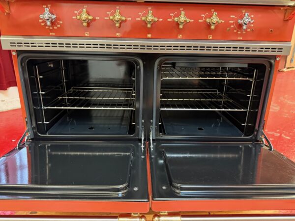 39 3/8'' Lacanche Cluny Dual Fuel Range LG1052GE Terracotta With Brass (Used) - Image 10