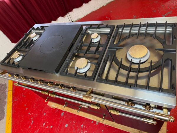 55 5/16'' Lacanche Cluny 1400 Series Dual Fuel Range DUSD401C0TGS Black with Brass (Used 2014 Model) - Image 6