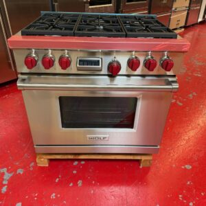 36” Wolf Dual Fuel Range DF366 (Used Natural Gas)