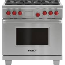 36” Wolf Dual Fuel Range DF366 (Used Natural Gas)