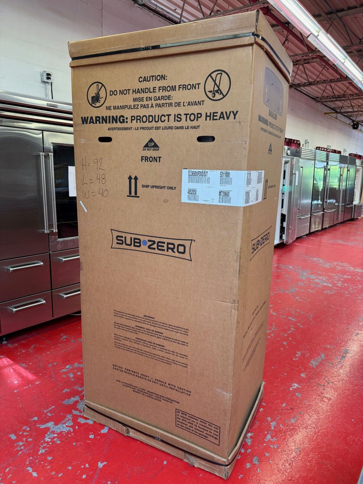 36'' Subzero Refrigerator French Door With Water Dispenser CL3650UFDIDST (New in Box) - Image 2