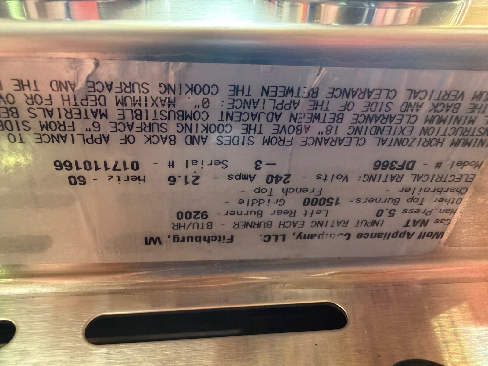 36” Wolf Dual Fuel Range DF366 (Used & Natural Gas) - Image 11