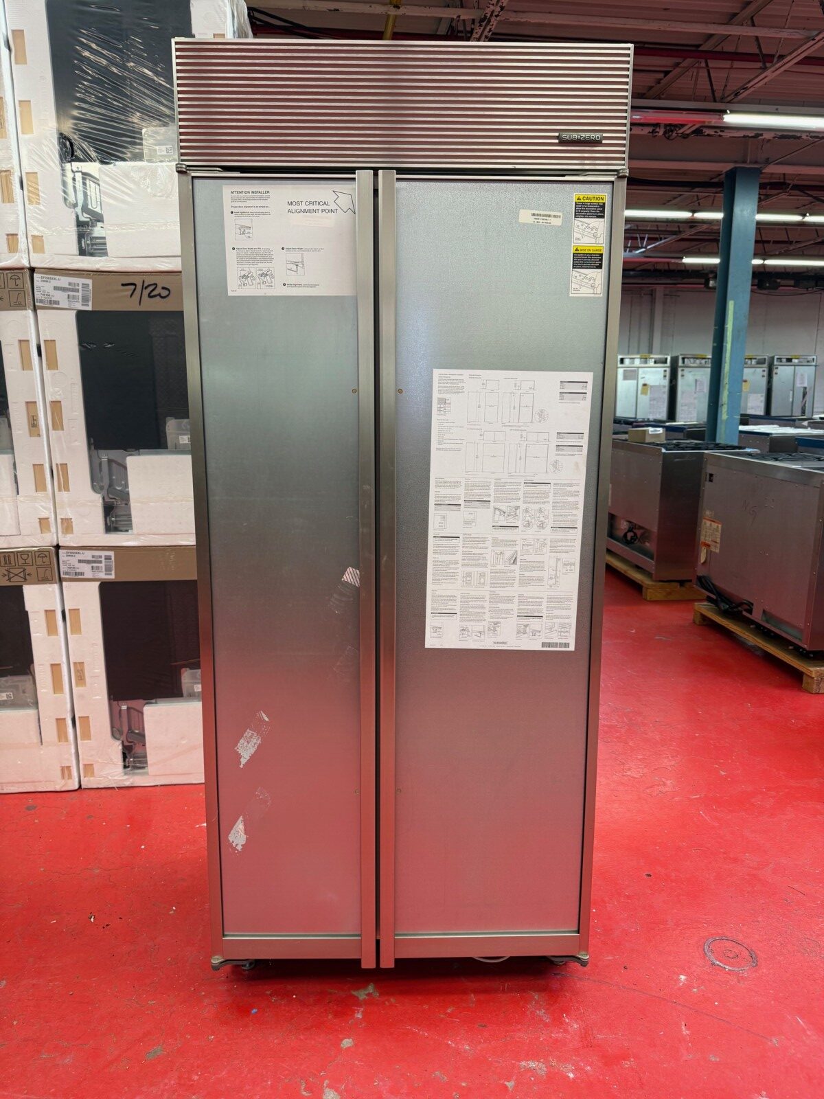 36'' Subzero Refrigerator Freezer Panel Ready BI36SO (Used 09/2018) - Image 2