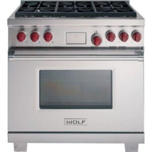 36” Wolf Dual Fuel Propane Range DF366LP (Used)