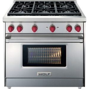 36'' Wolf Gas Range GR366 (Used Natural Gas)