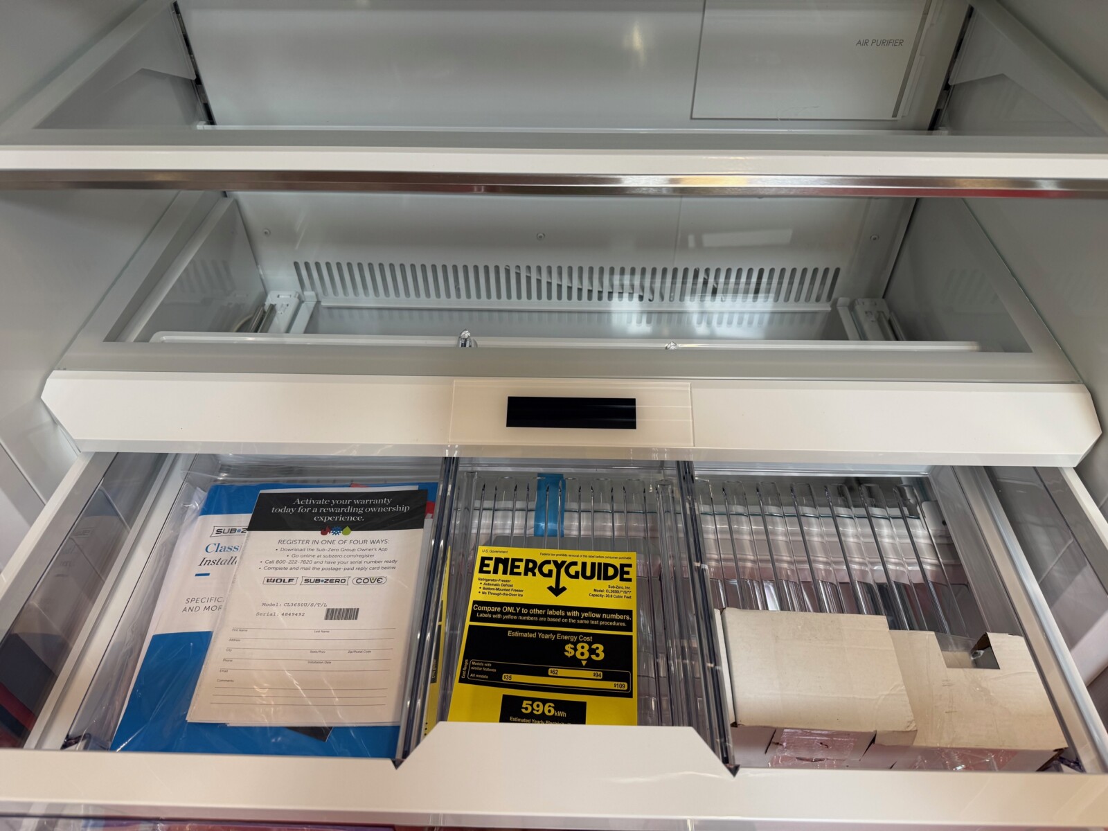 36” Subzero Refrigerator With Bottom Freezer CL3650USTL (New 2024) - Image 8