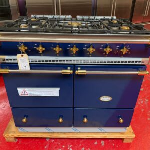 39 3/8'' Lacanche Cluny Dual Fuel LP Range French Blue With Brass (New 09/2023)
