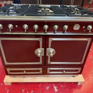 43” La Cornue Cornufe Dual Fuel Range C1IN Burgundy With Nickel (Used)
