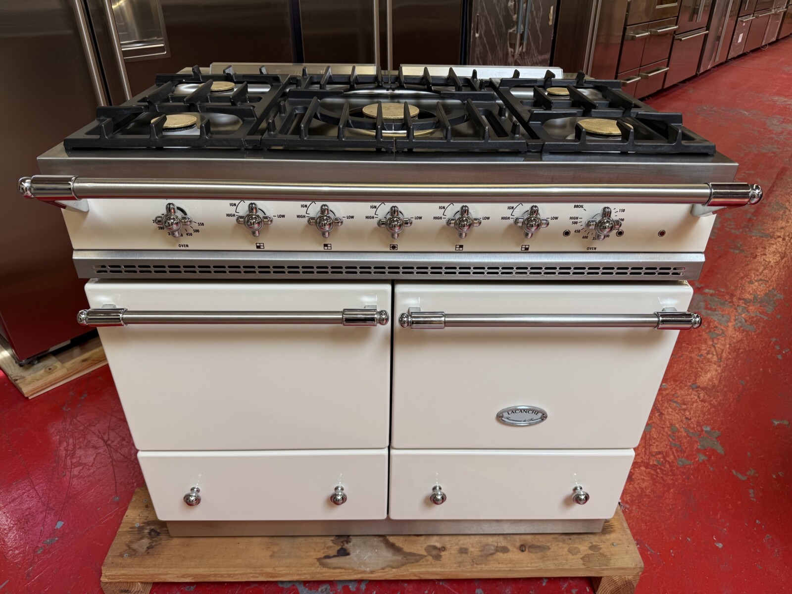 39 3/8” Lacanche Cluny Dual Fuel Range LCF1052GE White With S/S Trim (Used) - Image 2