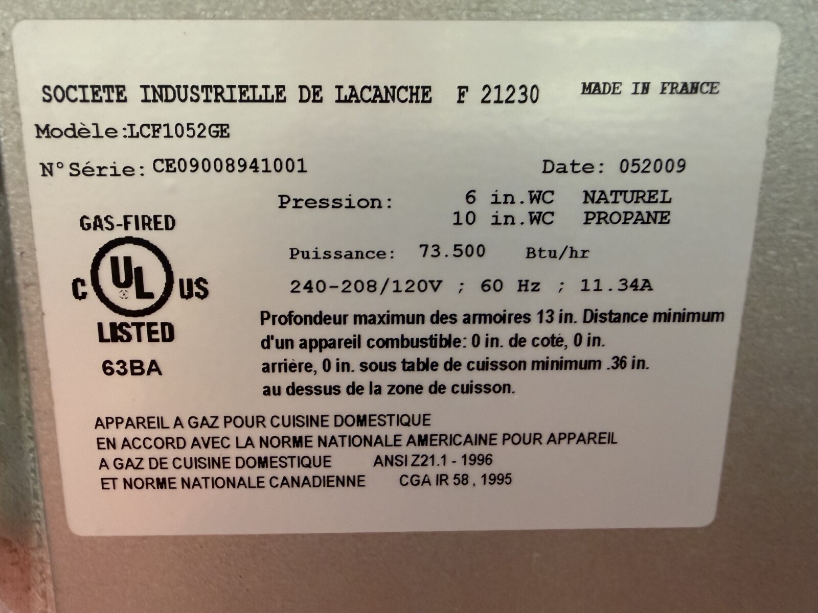 39 3/8” Lacanche Cluny Dual Fuel Range LCF1052GE White With S/S Trim (Used) - Image 12