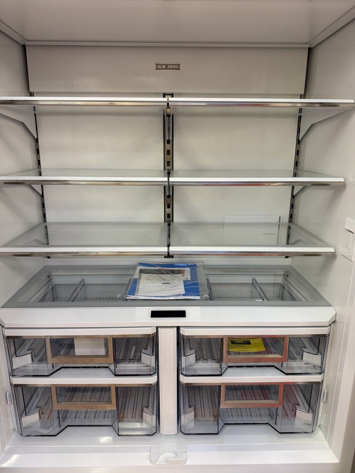 42” Subzero Refrigerator Freezer French Door With Water Dispenser CL4250UFDIDST (New Showroom Model 2024) - Image 7